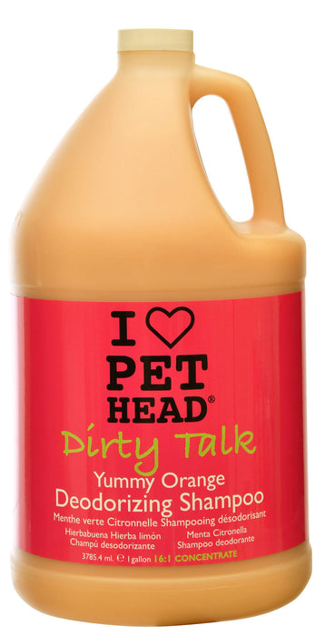 Pet Head Dirty Talk Deodorizing Shampoo, Yummy Orange - Pet Head Dirty Talk Deodorizing Shampoo, gallon  