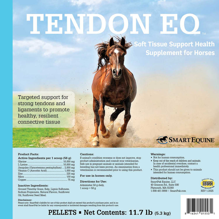 Tendon EQ, Soft Tissue Support Health Supplement for Horses, Pellets - SMABL - 11.7 lb - 6