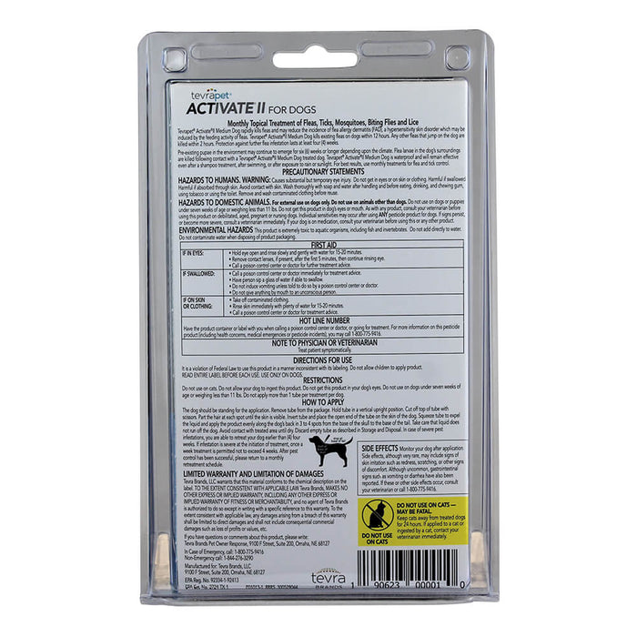 TevraPet Activate II, 4 Month Supply - Jeffers - Animal Health & Wellness > Flea & Tick Control