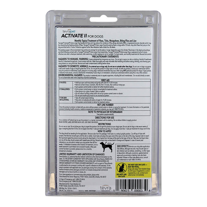 TevraPet Activate II, 4 Month Supply - Jeffers - Animal Health & Wellness > Flea & Tick Control