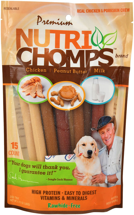 Nutri Chomps 5" Premium Sticks, Variety Pack -   