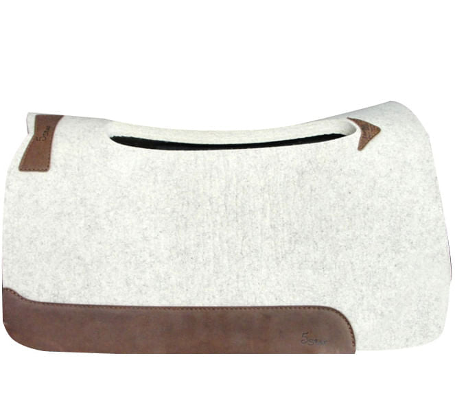 'The Barrel Racer' 5 Star Self - Contouring Saddle Pad, 7/8' Natural - Jeffers - Horse Supplies > Horse Tack > Saddle Pads & Blankets