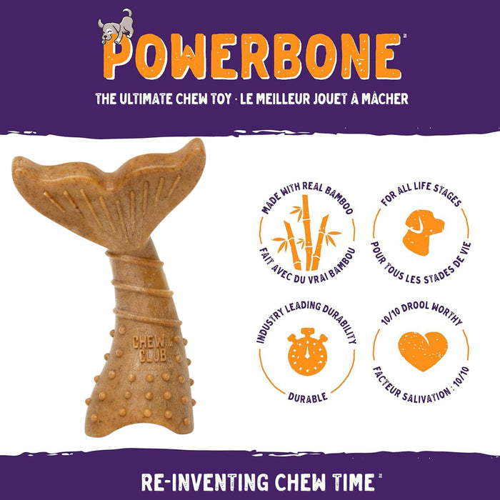 Powerbone Twist Tail Dog Chew Toy for Power Chewers 6''