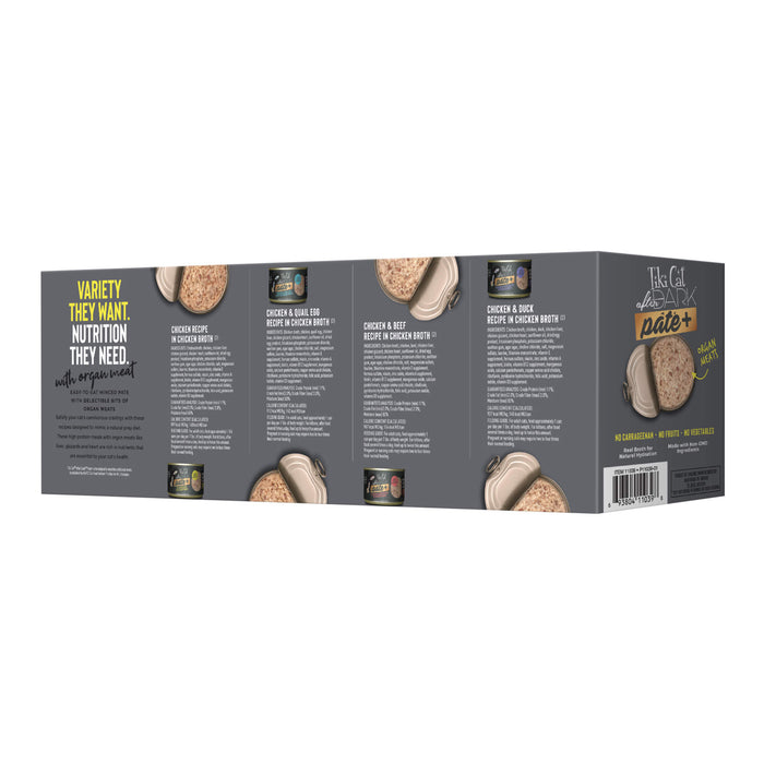Tiki Cat After Dark Pâté+ Wet Cat Food, High Protein, Grain - Free - 2PTV - Variety Pack - 5.5oz, 8 ct - 19