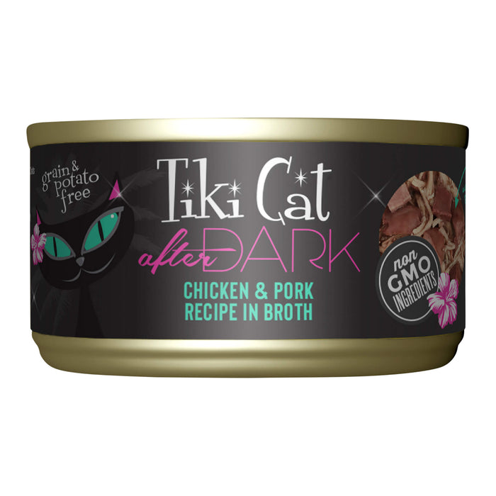 Tiki Cat After Dark Wet Cat Food, Chicken & Pork - 2PUF - 2.8oz, 12 ct - Chicken & Pork - 1