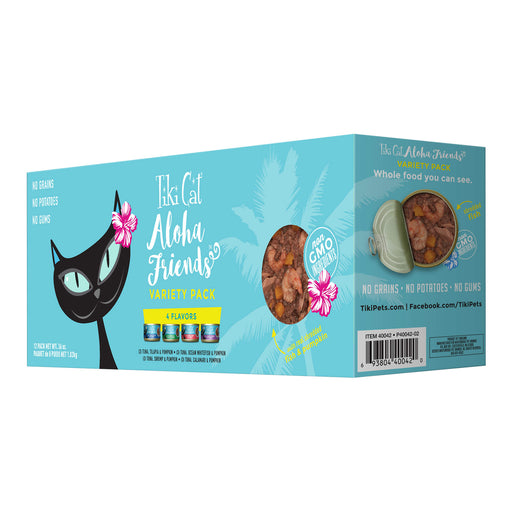 Tiki Cat Aloha Friends Wet Cat Food, Variety Pack, 3 oz Cans, 12 ct - 2PUZ - 3oz, 12 ct - 1