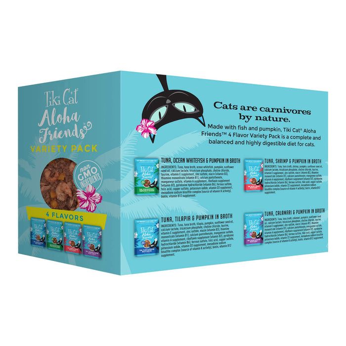 Tiki Cat Aloha Friends Wet Cat Food, Variety Pack, Pouches - 2PUY - Fish & Pumpkin - 3oz, 12 ct - 4