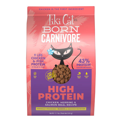 Tiki Cat Born Carnivore High Protein Dry Cat Food, Chicken, Herring & Salmon Meal - 2PVB - 11.1lb - Chicken, Herring & Salmon - 1