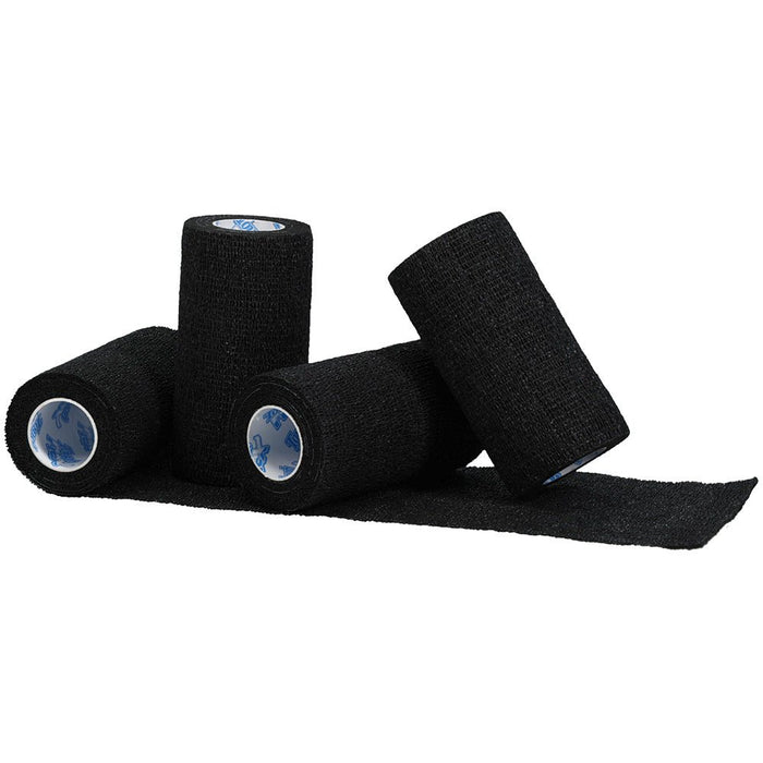Tough Flex Cohesive Vet Bandages, 4 pk - JTI11K - Black - 4pk - 9