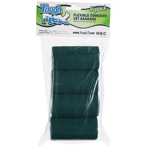 Tough Flex Cohesive Vet Bandages, 4 pk - JTI11S - Green - 4pk - 28