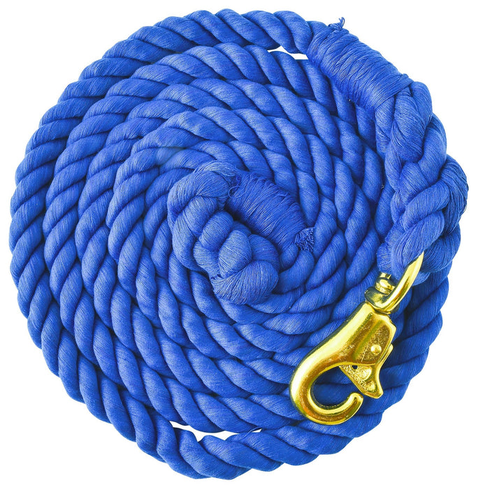 Tough1 Braided Cotton Horse Lead Rope w/ Trigger Bull Snap, 8.5' - Jeffers - Horse Supplies > Horse Tack > Horse Halters