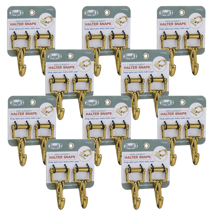 Tough1 Replacement Halter Snaps, Set of 2 - JTIA1R-10 - Brass - 10 Count - 12