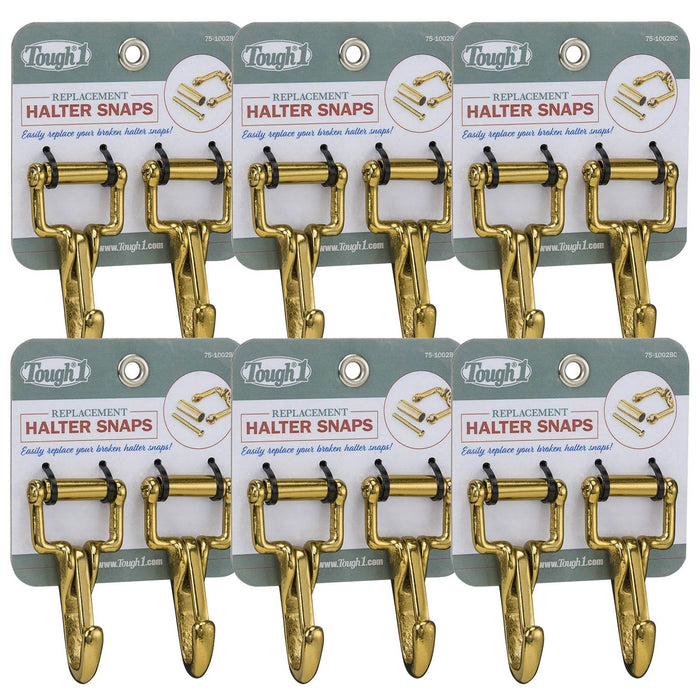 Tough1 Replacement Halter Snaps, Set of 2 - JTIA1R-6 - Brass - 6 Count - 11