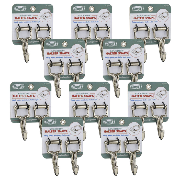 Tough1 Replacement Halter Snaps, Set of 2 - JTIA1S-10 - Nickel - 10 Count - 8