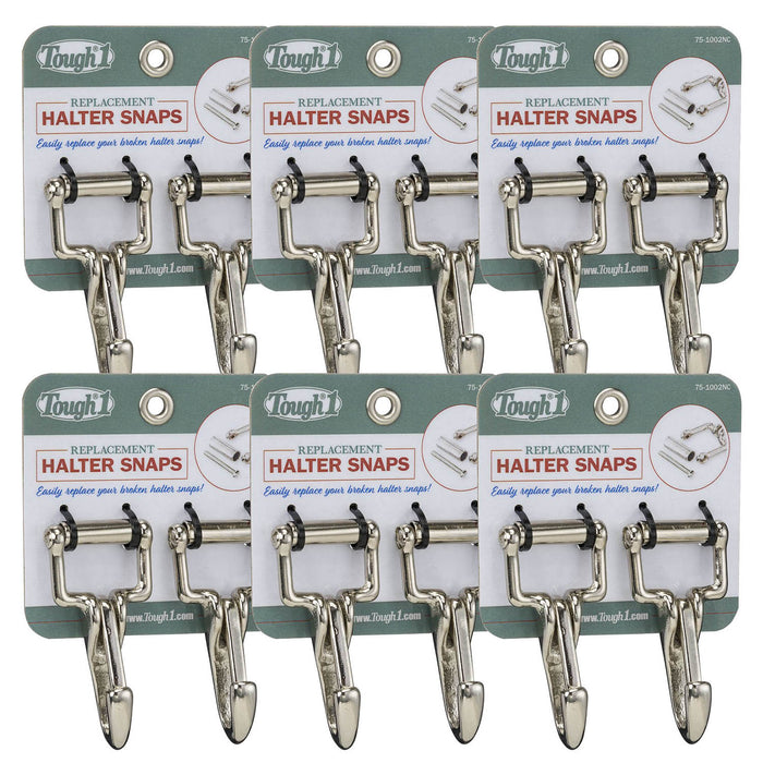 Tough1 Replacement Halter Snaps, Set of 2 - JTIA1S-6 - Nickel - 6 Count - 7