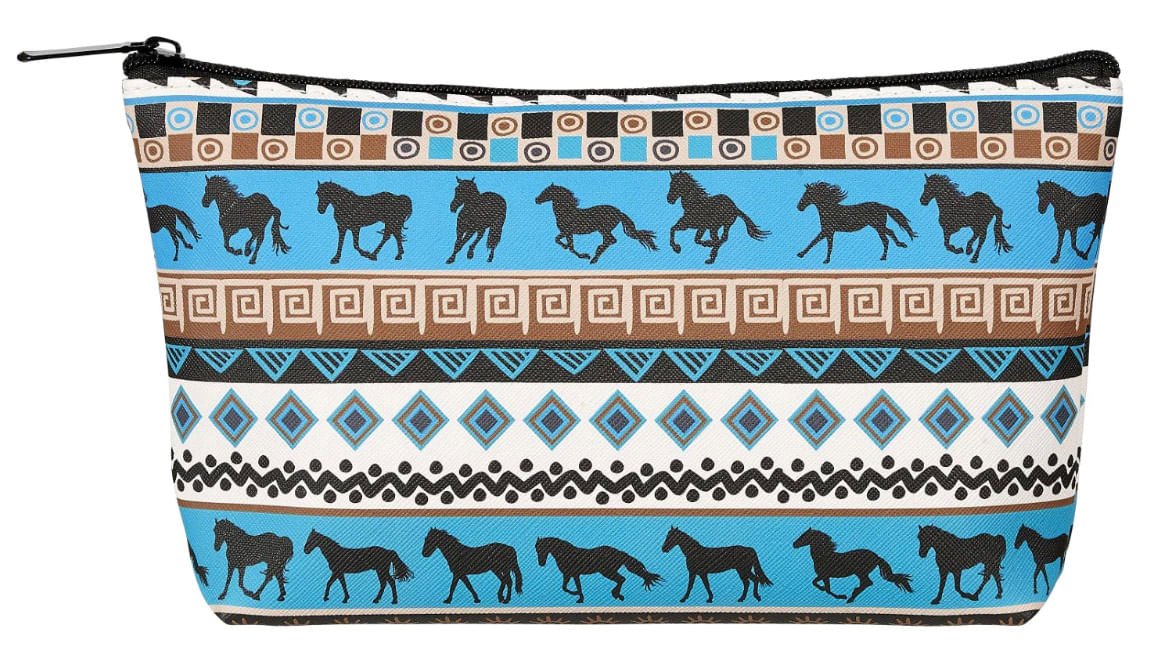 Tribal Horses Cosmetic Pouch - Jeffers - Women > Accessories, Jewelry, Handbags