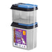 Trip & Treat Totes, 2 pk - BU2L - Blue/Black Lid / Clear Base - 2 pk - 1