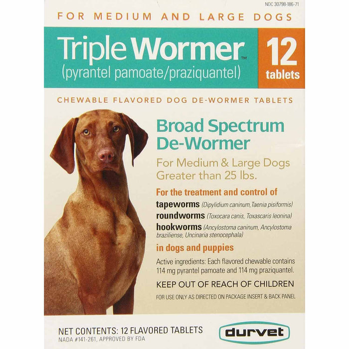 Triple Wormer for Dogs, 12 ct - Jeffers - Animal Health & Wellness > Medicine