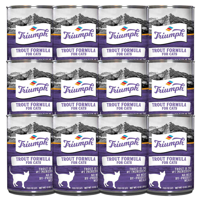 Triumph Cat Food, 13.2 oz - SUS3H-12PK - 13.2oz - Trout - 12 - 8