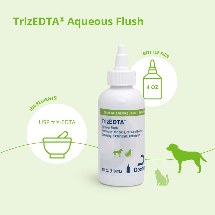 TrizEDTA Aqueous Flush – Multi - Use Ear & Skin Cleanser for Dogs, Cats & Horses - 006DP-19164 - 16 oz - 4