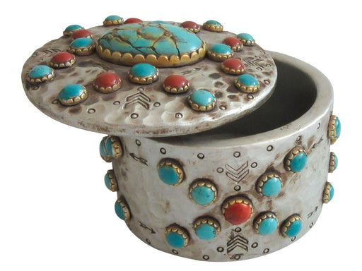 Turquoise Stones Jewelry & Trinket Box - Jeffers - Home Goods & Gifts > Home Goods & Gifts