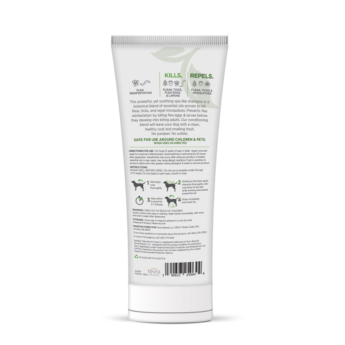 Vetality Naturals Flea & Tick Conditioning Shampoo for Dogs Size 8 FL OZ