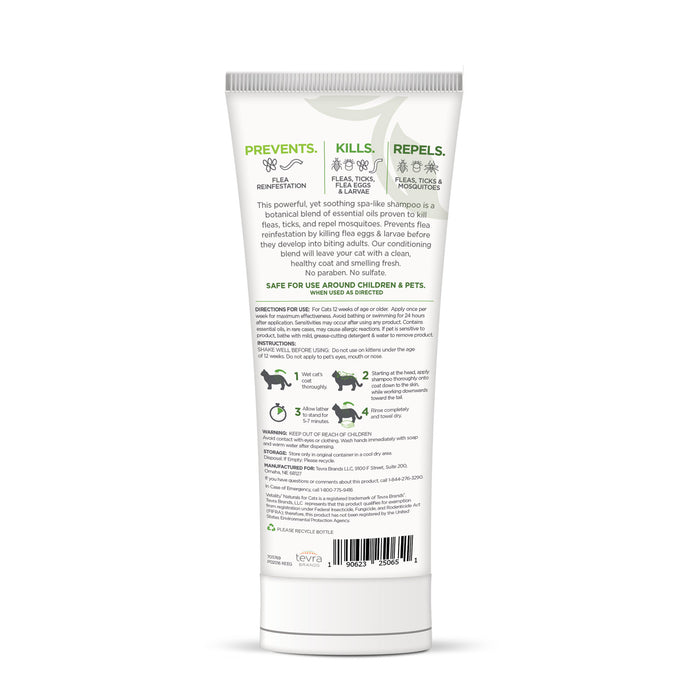 Vetality Naturals Flea & Tick Conditioning Shampoo for Cats Size 8 FL OZ