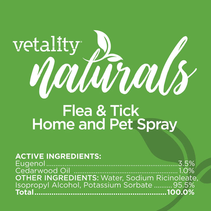 Vetality Naturals Flea & Tick Home Spray Size 32 FL OZ