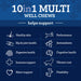 Vetality 10in1 Multi Well Chews for Dogs Size all sizes