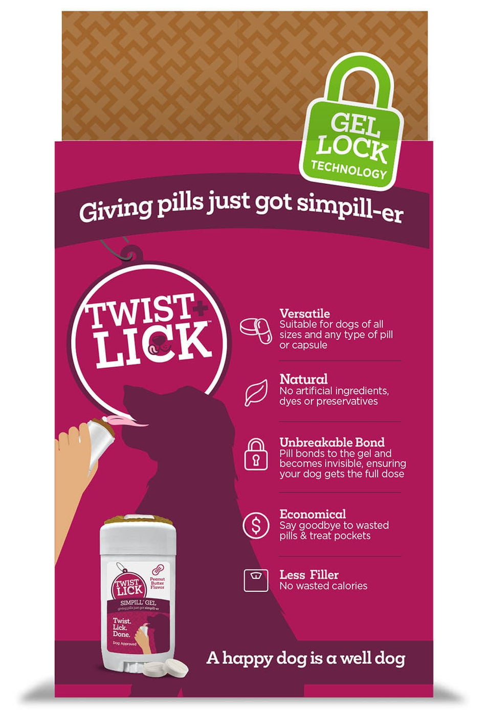 Twist & Lick SimPill For Dogs, Peanut Butter Flavor — Jeffers