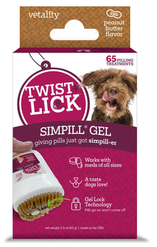 Twist & Lick SimPill, Peanut Butter Flavor for Dogs