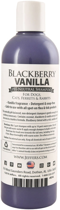 Jeffers Blackberry Vanilla Pet Shampoo - Jeffers Blackberry Vanilla Shampoo, 17 oz  