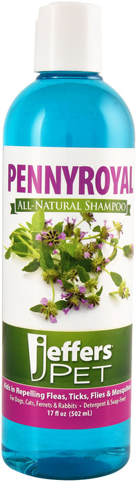 Pennyroyal Natural Shampoo for Dogs and Cats - Jeffers Pennyroyal Shampoo, 17 oz  