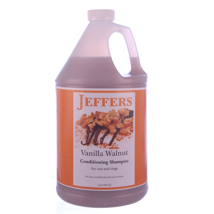 Jeffers Vanilla Walnut Conditioning Pet Shampoo - 1 Gallon Vanilla Walnut Shampoo  