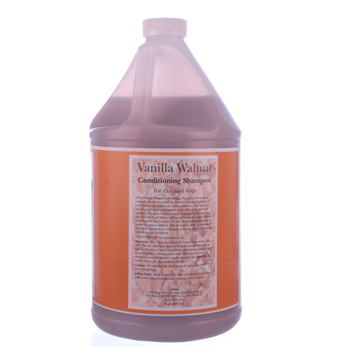 Jeffers Vanilla Walnut Conditioning Pet Shampoo - 1 Gallon Vanilla Walnut Shampoo  