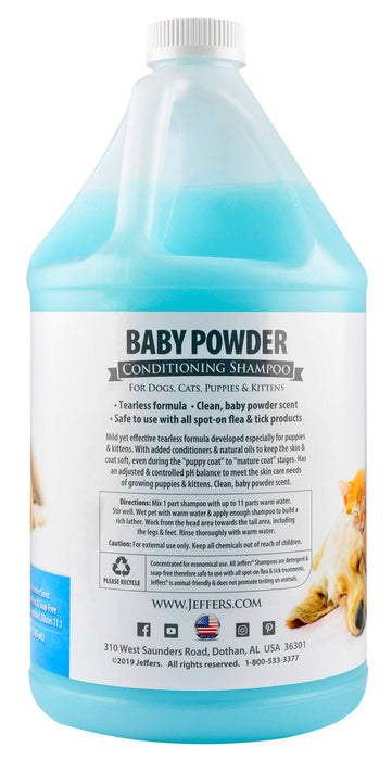 Jeffers Baby Powder Tearless Conditioning Shampoo - 1 gallon Baby Powder Shampoo  