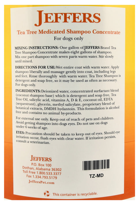 Tea Tree Medicated Shampoo for Dogs - Jeffers Tea Tree Medicated Shampoo, Gallon  