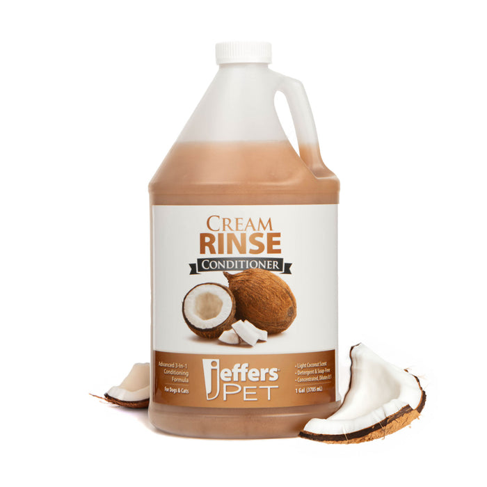 Cream Rinse Pet Conditioner - Jeffers Cream Rinse Conditioner, gallon  