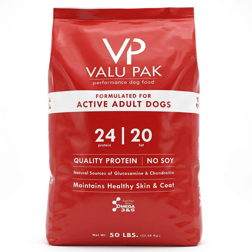 Valu-Pak 24-20 Performance Dry Dog Food for Active Dogs (Red Bag) - NWBY - Chicken & Pork - 50 lbs - 1