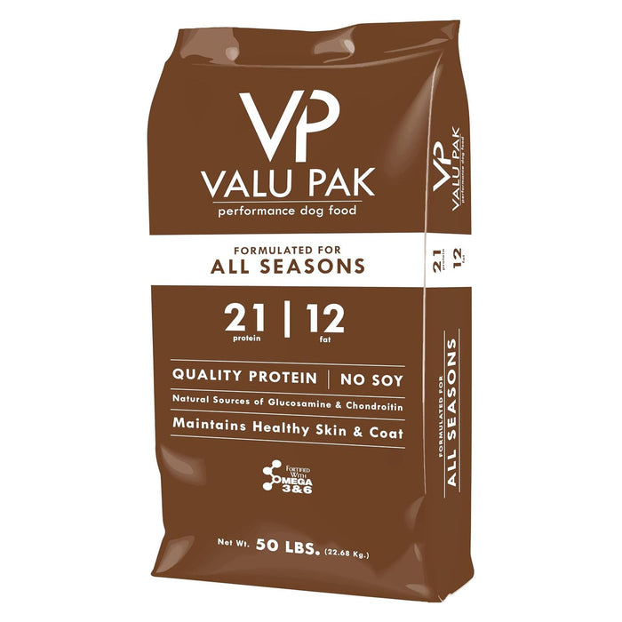 Valu - Pak Free 21 - 12 Dry Dog Food, 50 lb Brown Bag – High Protein 21%, 12% Fat, Joint & Coat Support for Adult Dogs and Puppies - NWC6 - 2