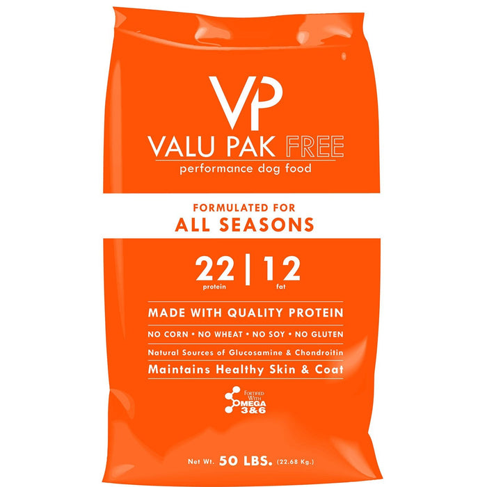 Valu-Pak Free 22-12 Performance Gluten Free Dry Dog Food (Orange Bag) - NWC5 - Chicken & Pork - 50 lb - 7