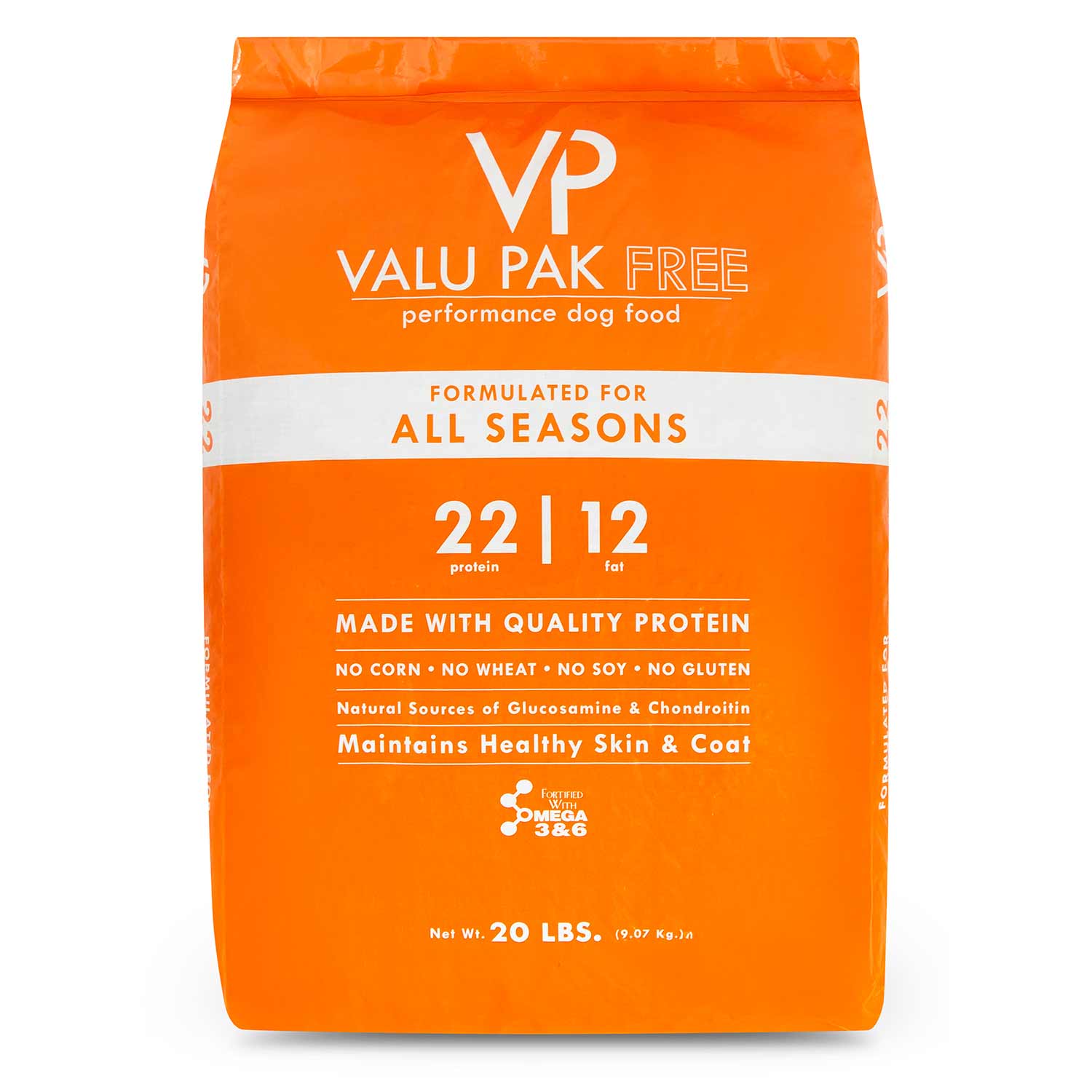 Valu-Pak Free 22-12 Performance Dry Dog Food (Orange Bag), 50 lb