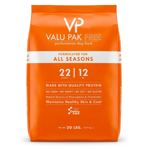 Valu-Pak Free 22-12 Performance Gluten Free Dry Dog Food (Orange Bag) - NWDL - Chicken & Pork - 20 lb - 1
