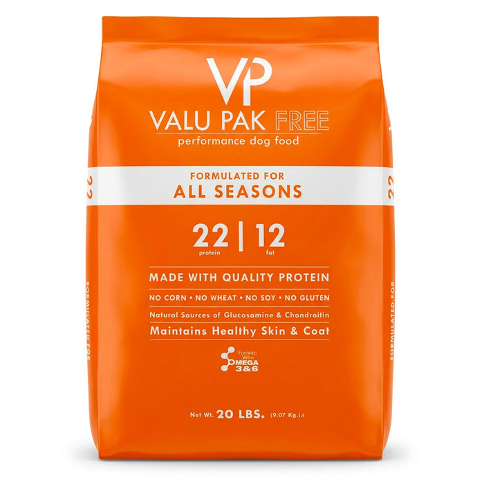 Valu-Pak Free 22-12 Performance Gluten Free Dry Dog Food (Orange Bag) - NWDL - Chicken & Pork - 20 lb - 1