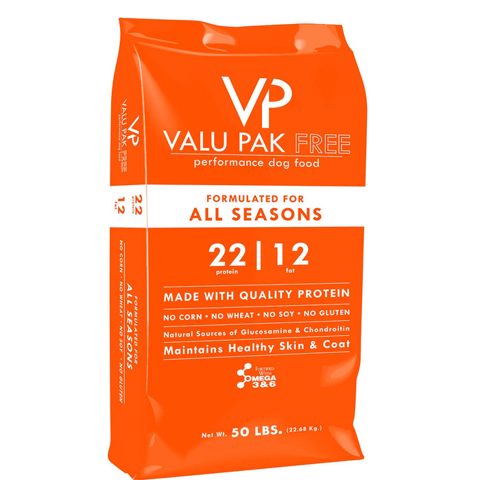 Valu-Pak Free 22-12 Performance Gluten Free Dry Dog Food (Orange Bag) - NWDL - Chicken & Pork - 20 lb - 6
