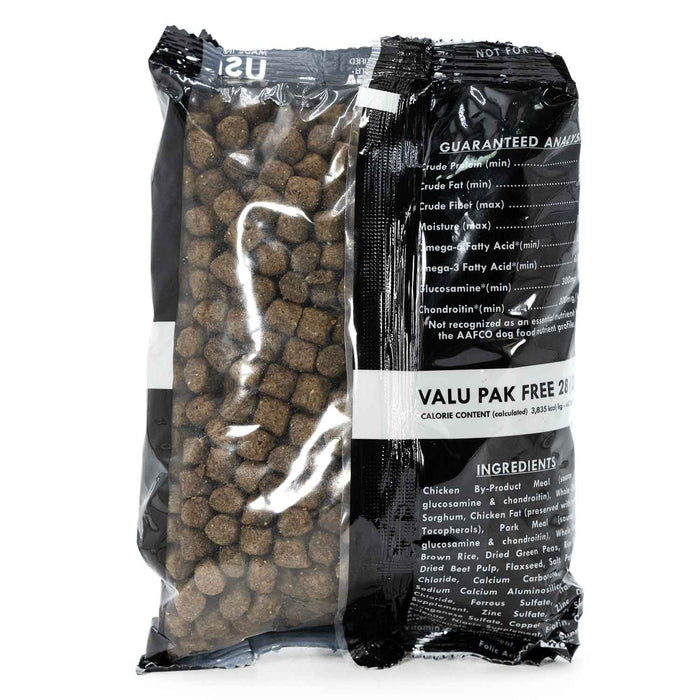 Valu-Pak Free 28-20 Performance Gluten Free Dry Dog Food for Active Dogs (Black Bag) - NWDQ - Chicken & Pork - Sample - 13