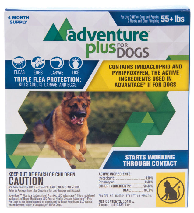 Adventure Plus for Dogs, 4-Pack - Dog over 55lbs  