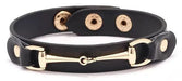 Vegan Leather Bracelet with Gold Tone Snaffle Bit - Jeffers - Women > Accessories, Jewelry, Handbags