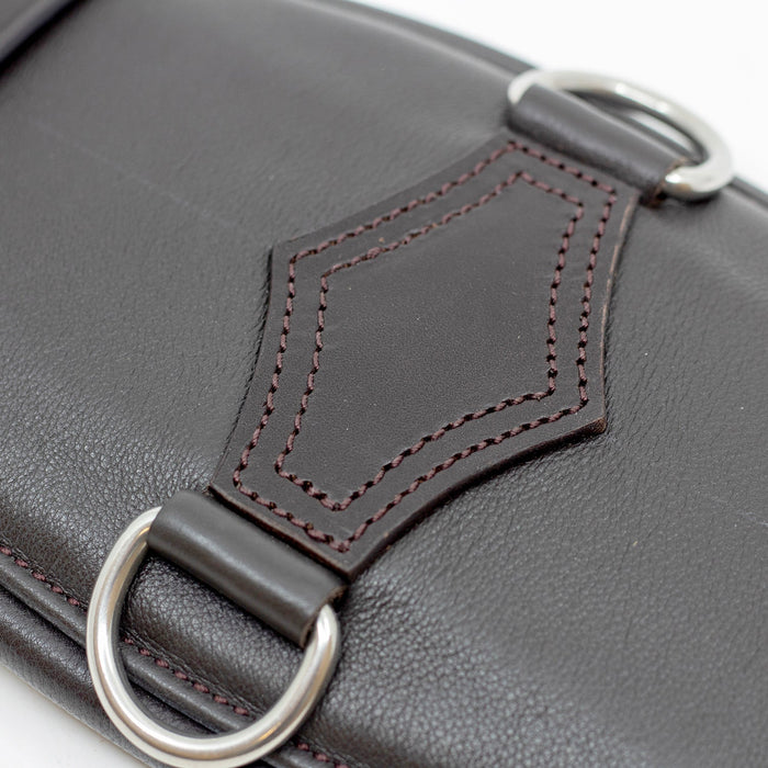 Velociti Western Leather Cinch with Memory Foam – Anatomical Horse Cinch - SEP262 - Dark Oil - 26" - 2