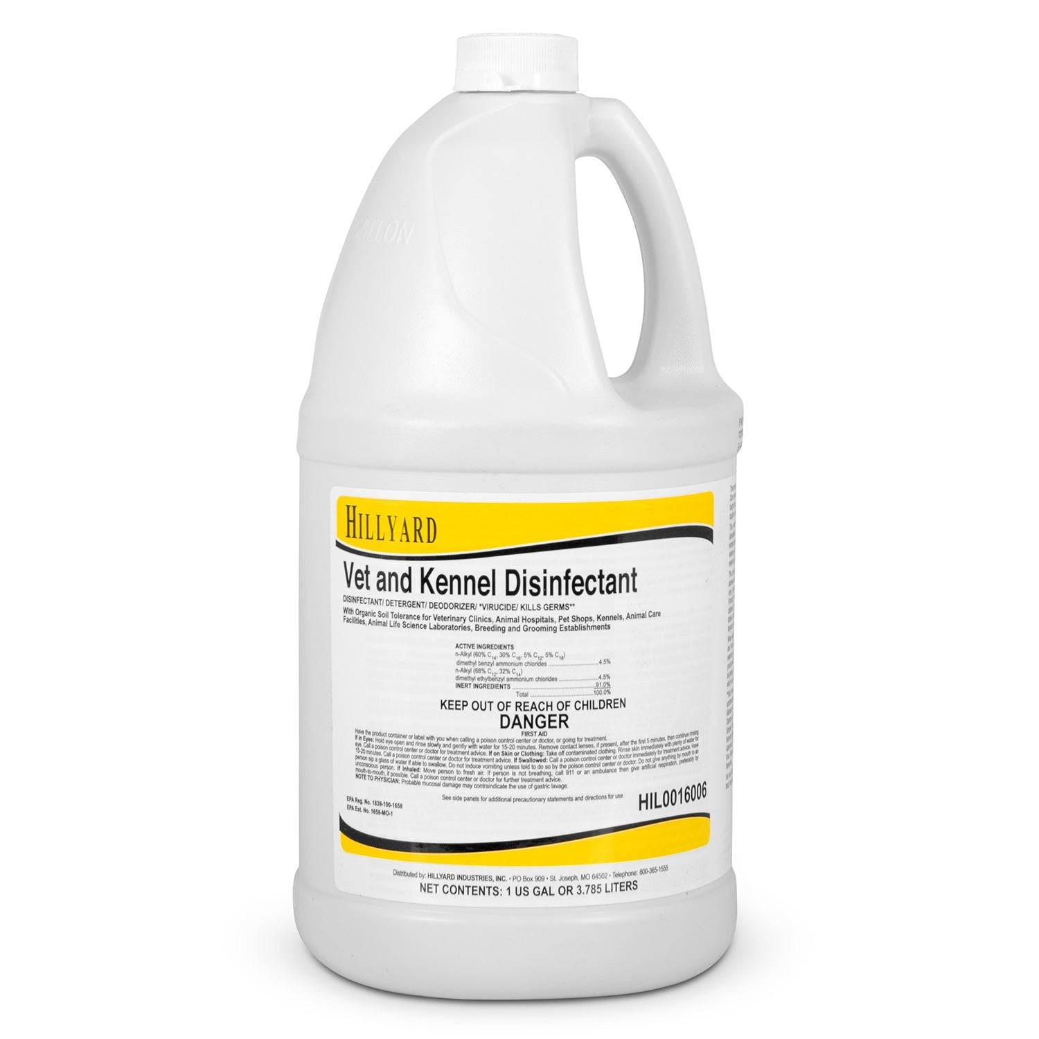 Vet and Kennel Disinfectant for Clinics, Hospitals, Labs, 1 Gallon